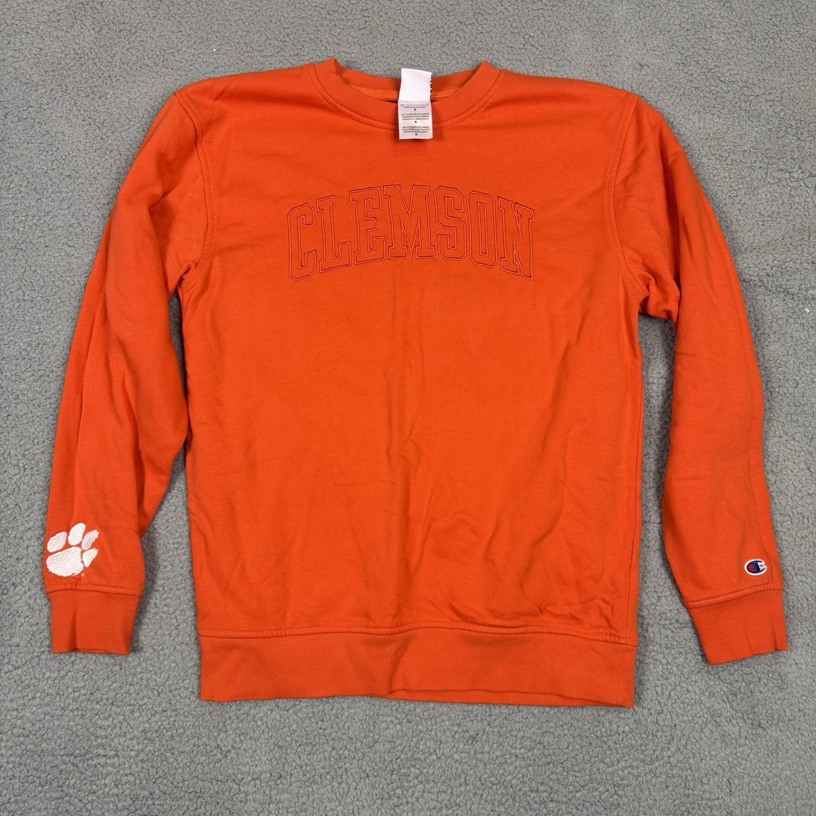 Clemson Tigers Sweatshirt Mens M Orange Ncaa College Football Logo Spellout